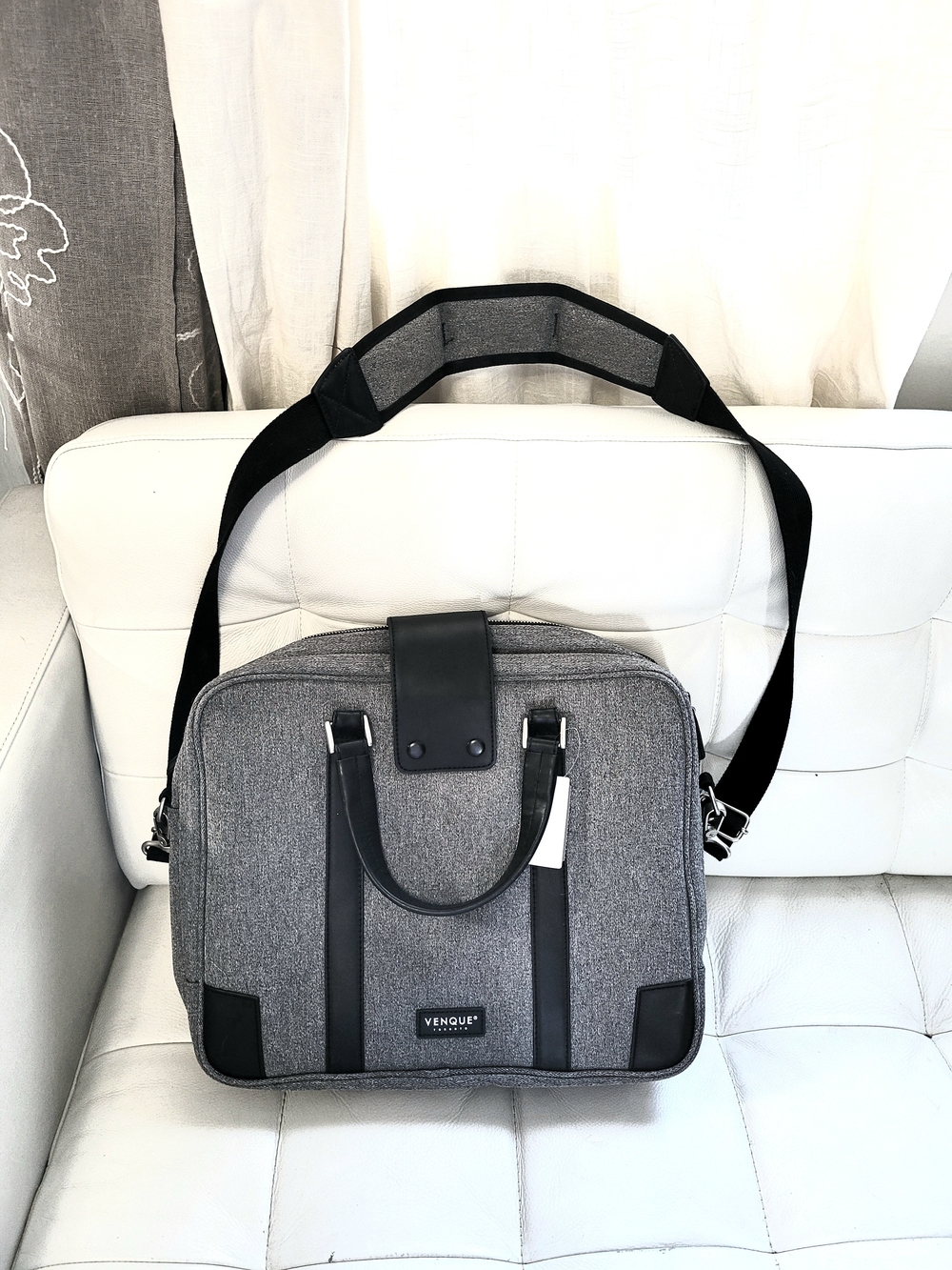 Gray Men's Briefcase - Modern Travel & Work Bag